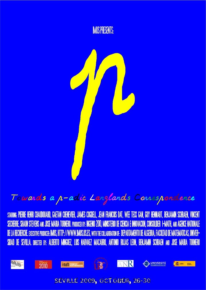 Poster for Towards a p-adic Langlands Correspondence, Seville 2009